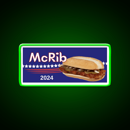Mcrib 2024 Mcdonalds Bumper Fast Food Led Neon Sign For Burger Place Rgb Color - Shineneon