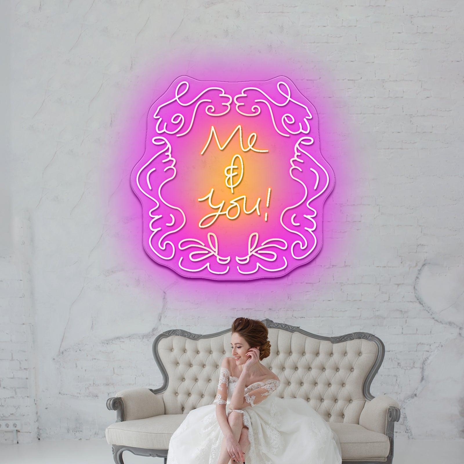 Me And You Artistic Neon Signs Wall Art Led Signs - Shineneon