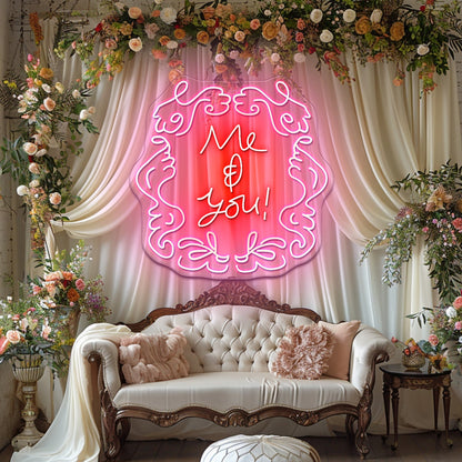 Me And You Artistic Neon Signs Wall Art Led Signs - Shineneon