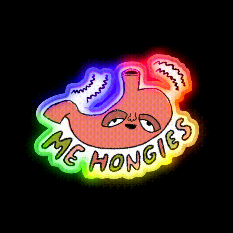 Me Hongies Snack Food Led Neon Sign Rgb Color - LED neon sign close-up detail