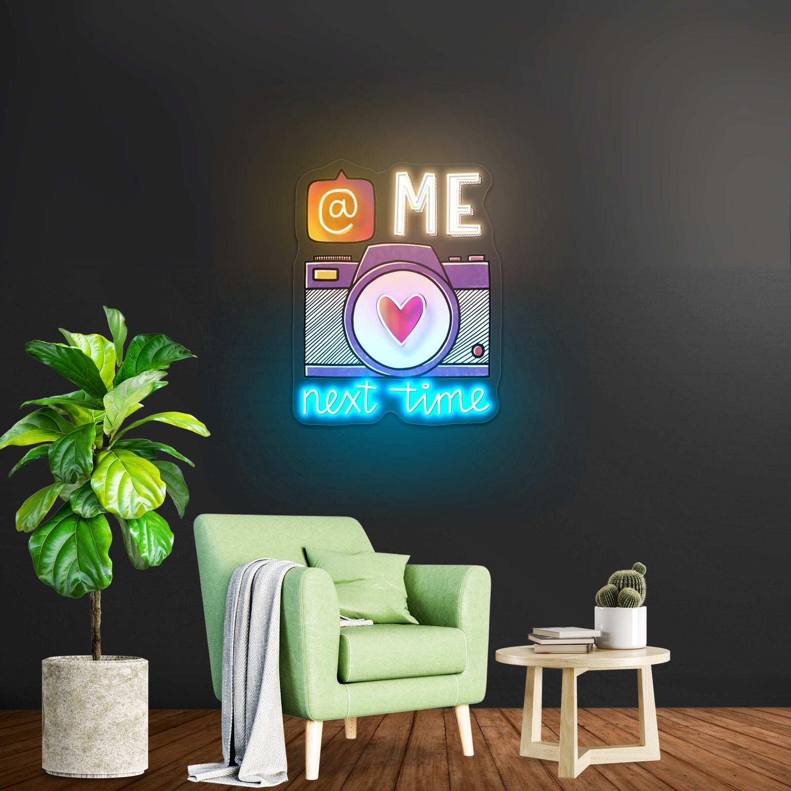 Me Next Time Instagram Led For Wall Decor Artwork Neon Garage Signs - Shineneon