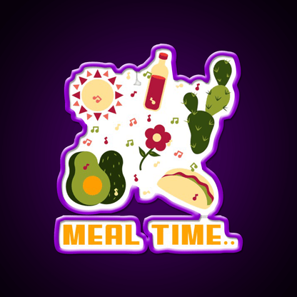 Meal Time Snack Food Led Neon Sign Rgb Color - Shineneon