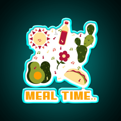 Meal Time Snack Food Led Neon Sign Rgb Color - Shineneon