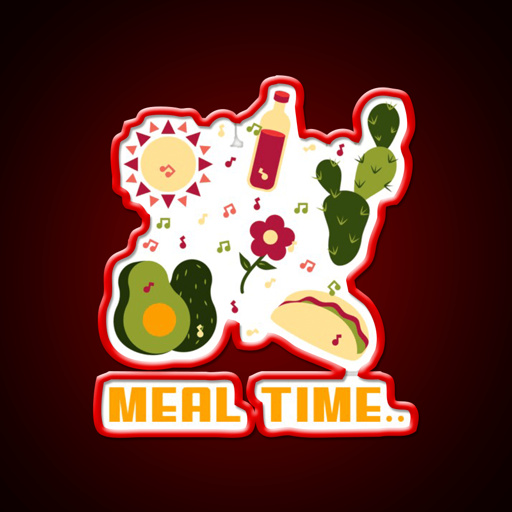 Meal Time Snack Food Led Neon Sign Rgb Color - Shineneon