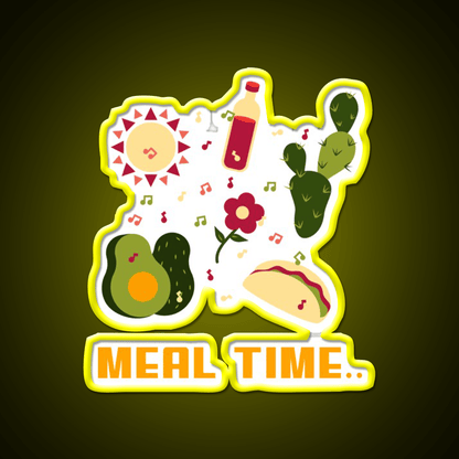 Meal Time Snack Food Led Neon Sign Rgb Color - Shineneon