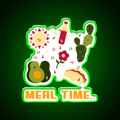 Meal Time Snack Food Led Neon Sign Rgb Color - Shineneon