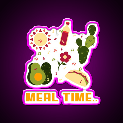 Meal Time Snack Food Led Neon Sign Rgb Color - Shineneon