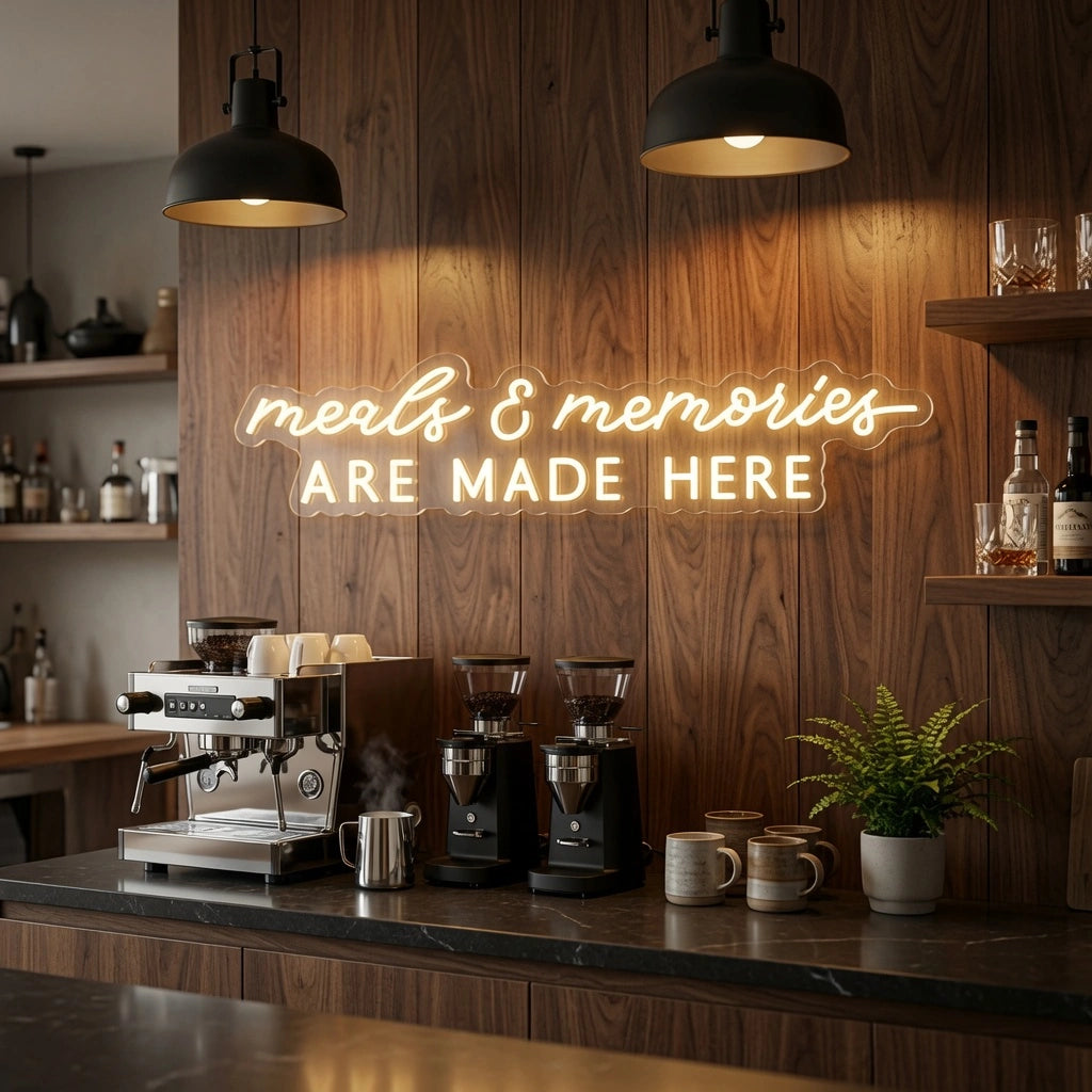 Meals And Memories Are Made Here Wall Art LED Neon Sign - 02 High-Converting Product Image