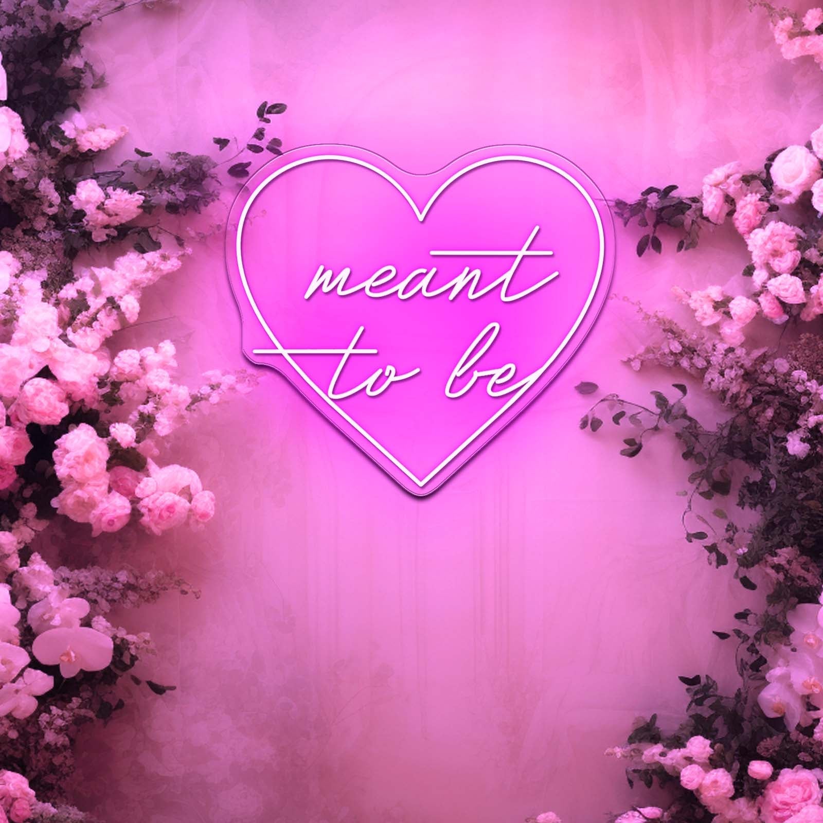 Meant To Be Wedding Love Artistic Neon Signs Wall Art Led Signs - Shineneon