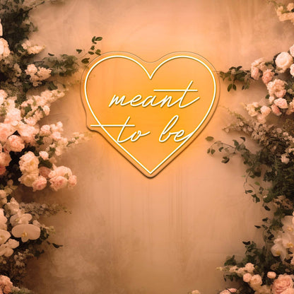 Meant To Be Wedding Love Artistic Neon Signs Wall Art Led Signs - Shineneon