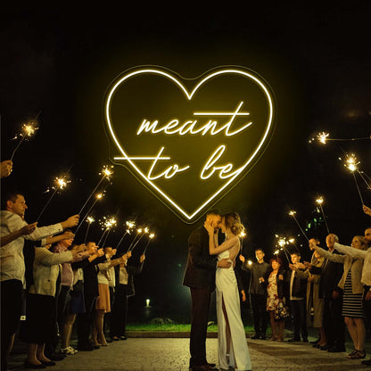 Meant To Be Wedding Love Artistic Neon Signs Wall Art Led Signs - Shineneon