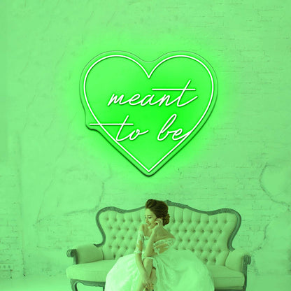 Meant To Be Wedding Love Artistic Neon Signs Wall Art Led Signs - Shineneon