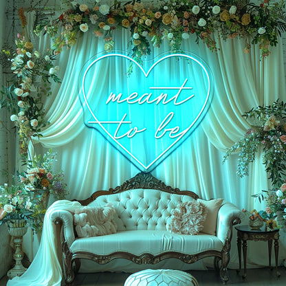 Meant To Be Wedding Love Artistic Neon Signs Wall Art Led Signs - Shineneon