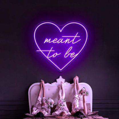 Meant To Be Wedding Love Artistic Neon Signs Wall Art Led Signs - Shineneon