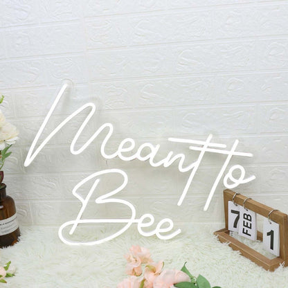 Meant To Bee White Led Neon Sign - Shineneon