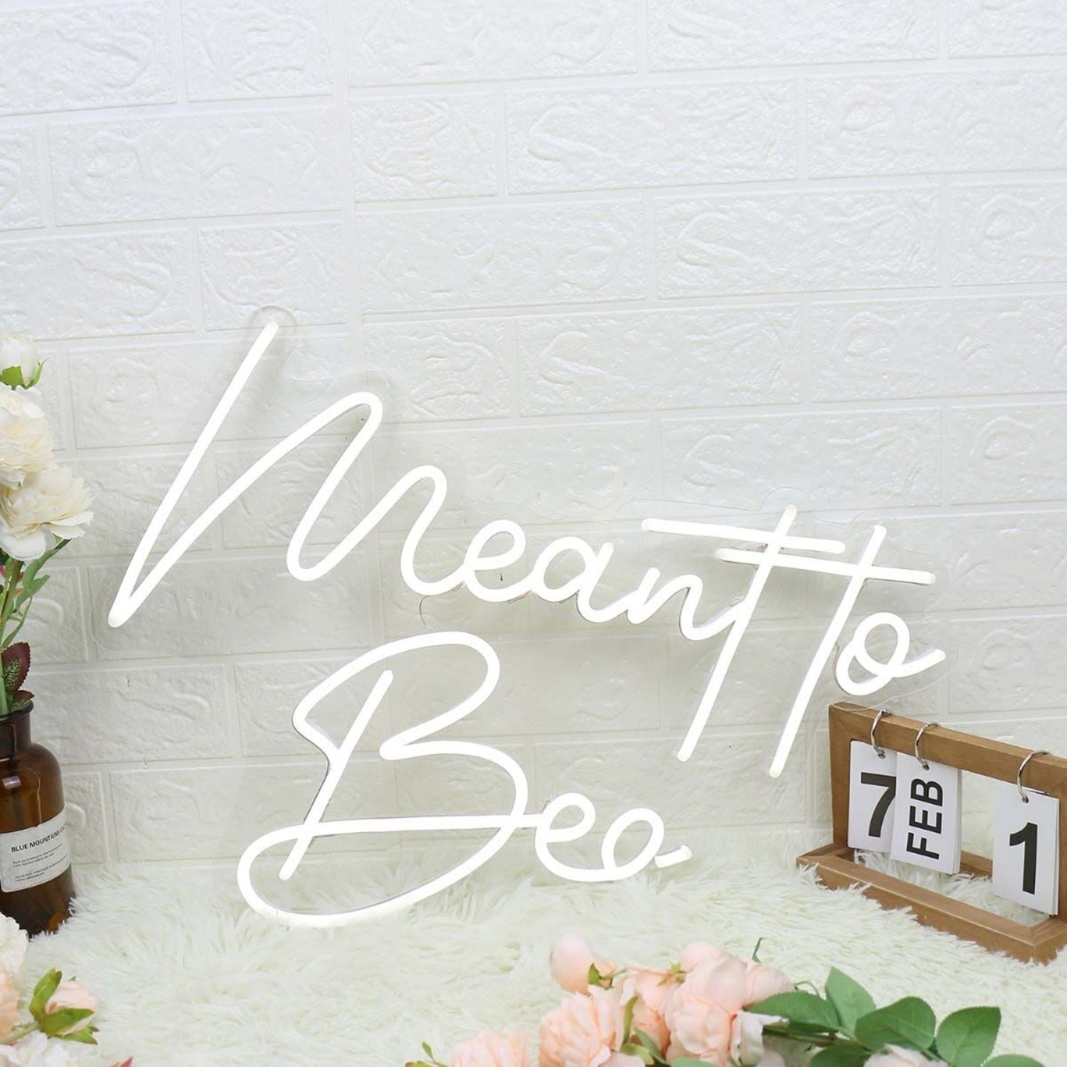 Meant To Bee White Led Neon Sign - Shineneon
