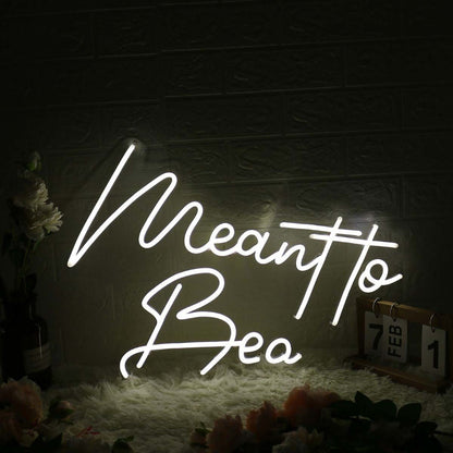 Meant To Bee White Led Neon Sign - Shineneon