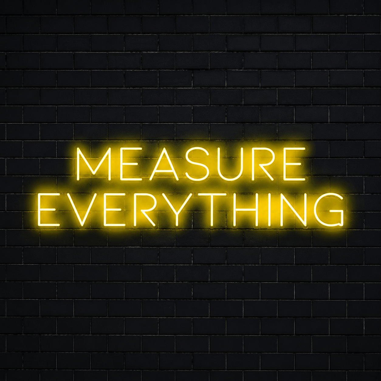 Measure Everything Wall Decor LED Neon Sign - 01 Original Product Image