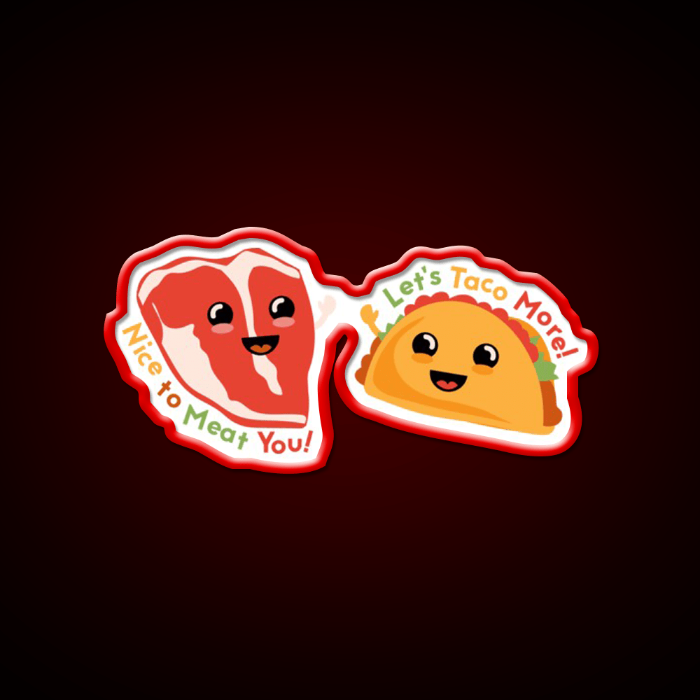Meat Greet Taco Led Neon Sign Mexican Food Sign Rgb Color - Shineneon