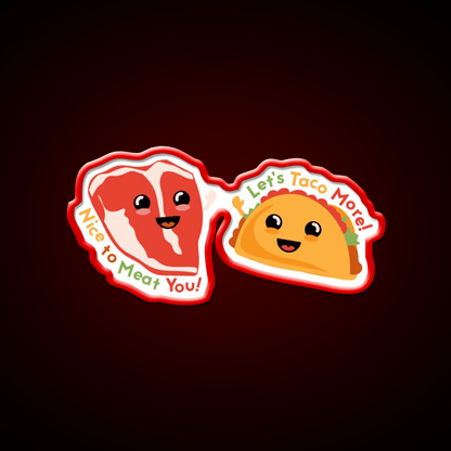 Meat Greet Taco Led Neon Sign Mexican Food Sign Rgb Color - Shineneon