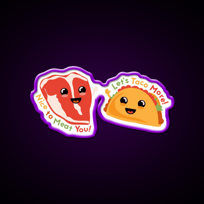 Meat Greet Taco Led Neon Sign Mexican Food Sign Rgb Color - Shineneon