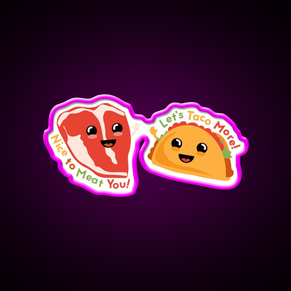 Meat Greet Taco Led Neon Sign Mexican Food Sign Rgb Color - Shineneon