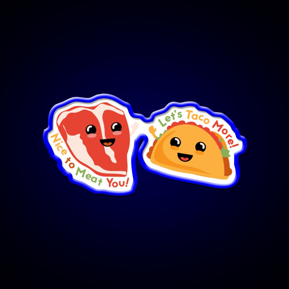 Meat Greet Taco Led Neon Sign Mexican Food Sign Rgb Color - Shineneon