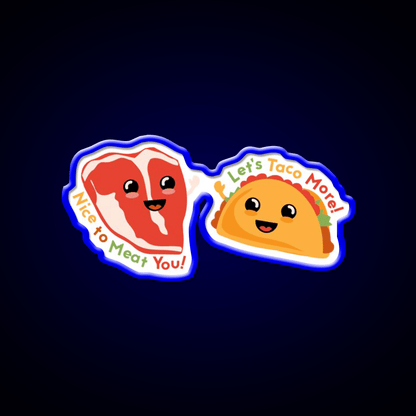 Meat Greet Taco Led Neon Sign Mexican Food Sign Rgb Color - Shineneon