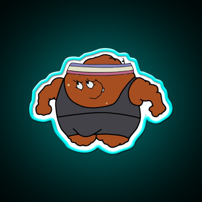 Meatwad Gym Fitness Led Neon Sign Rgb Color - Size and dimension reference