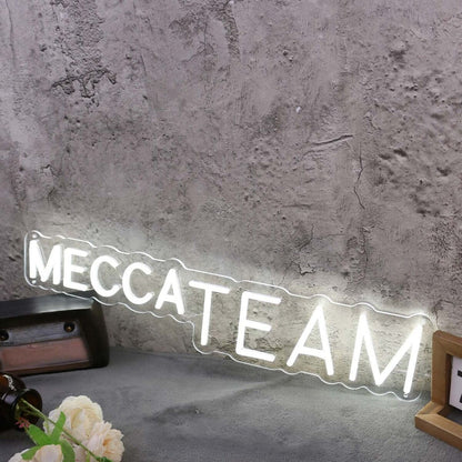 Mecca Team White Led Neon Sign - Shineneon