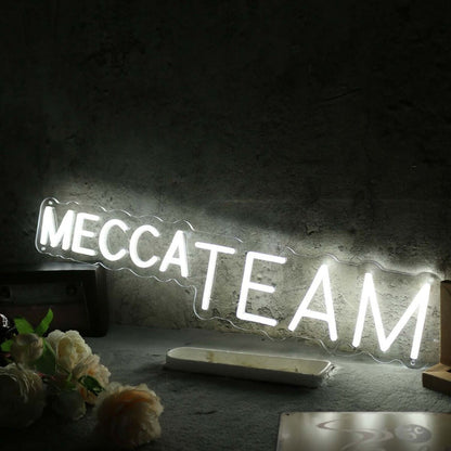 Mecca Team White Led Neon Sign - Shineneon