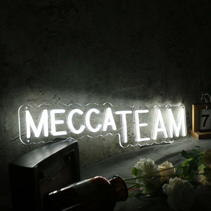 Mecca Team White Led Neon Sign - Shineneon