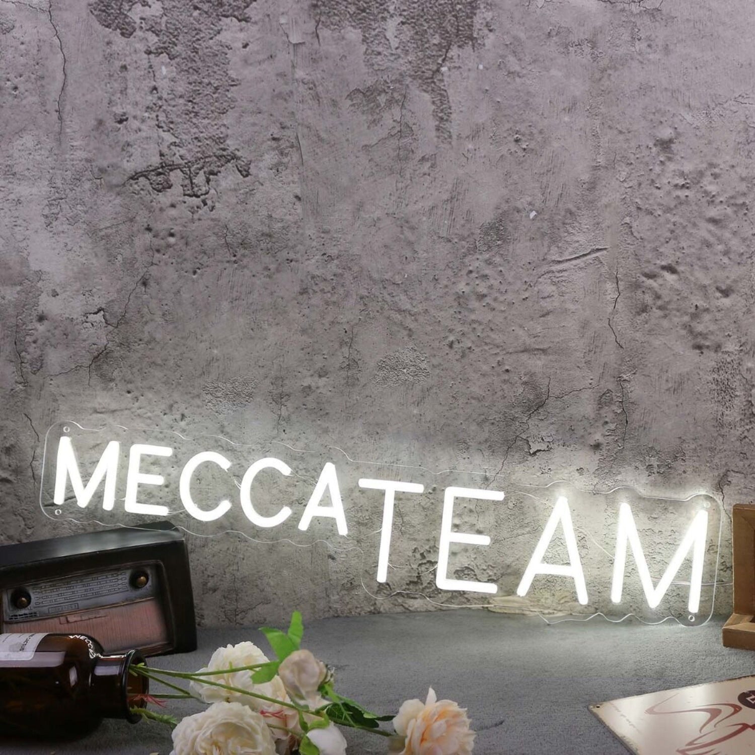 Mecca Team White Led Neon Sign - Shineneon