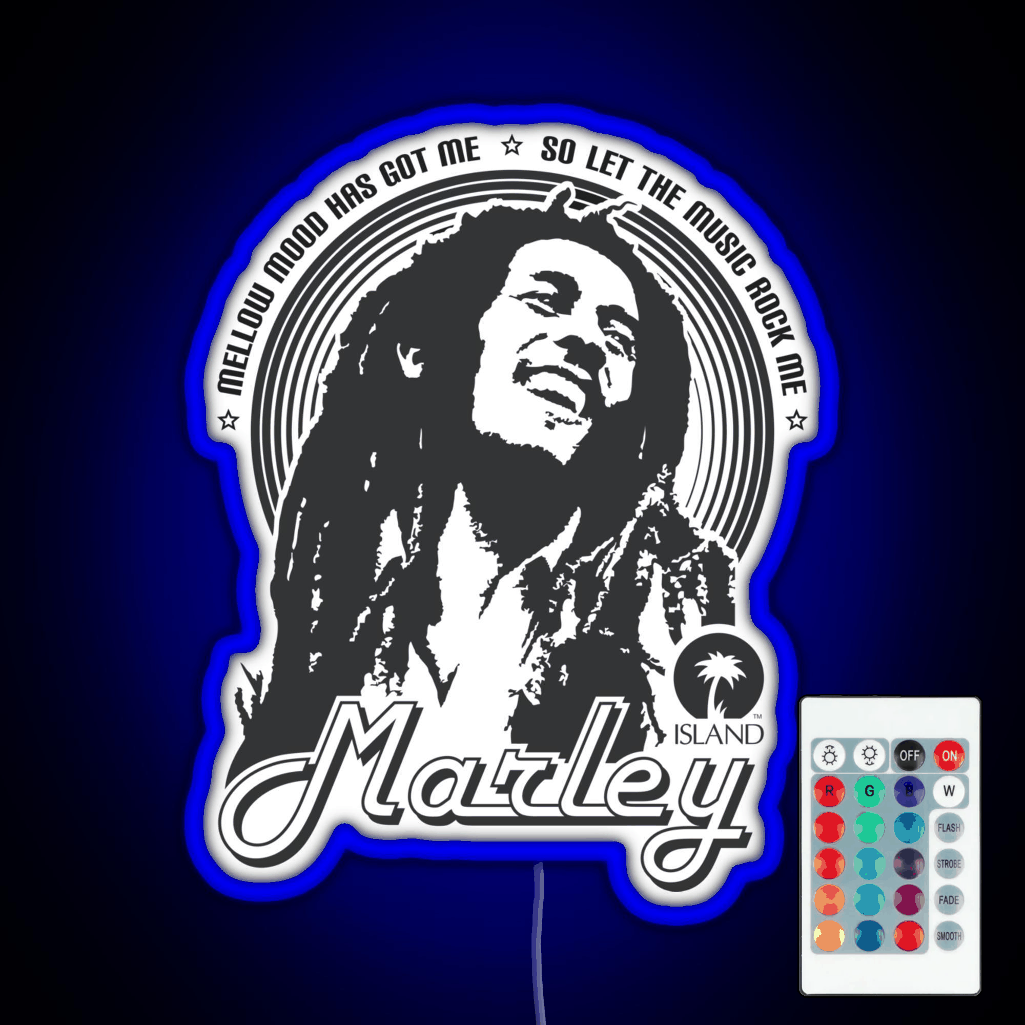Mecha Bob Marley Rgb Led Neon Sign Pop Wall Art