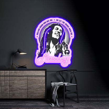 Mechabob Marley Artwork Neon Wall Signs