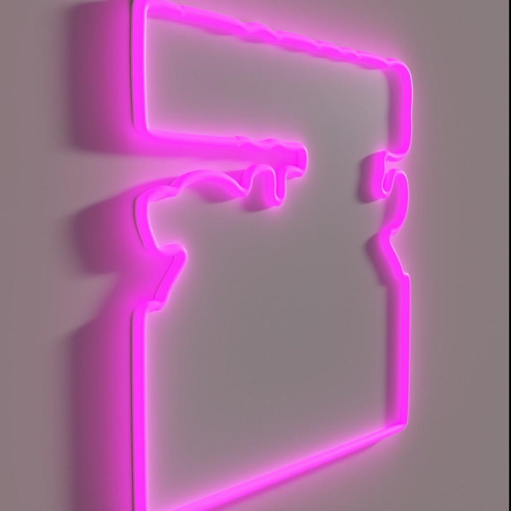 Mechanic In Training Funny Novelty Mens Mechanic Rgb Led Neon Sign - LED neon sign close-up detail