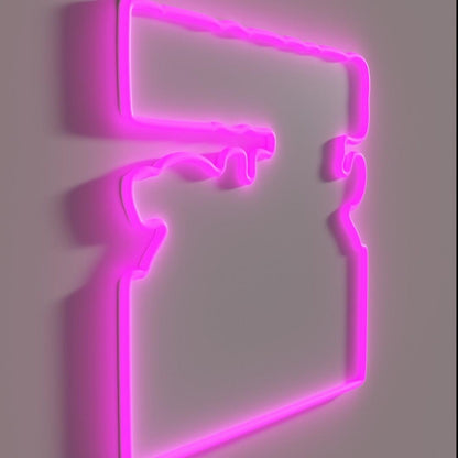 Mechanic In Training Funny Novelty Mens Mechanic Rgb Led Neon Sign - LED neon sign close-up detail
