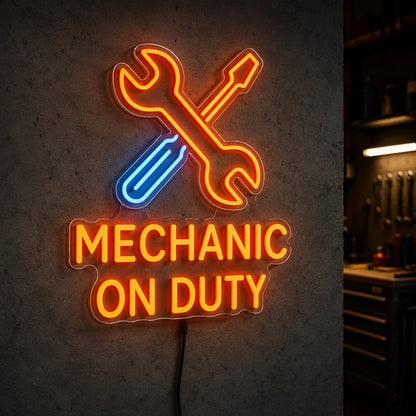Mechanic On Duty Tools Neon Sign LED Neon Sign high-converting product image