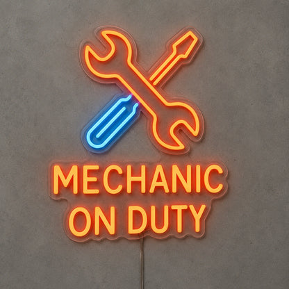 Mechanic On Duty Tools Neon Sign LED Neon Sign main product image