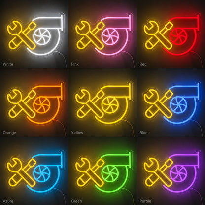 Mechanic Tools Neon Sign LED Neon Sign color grid