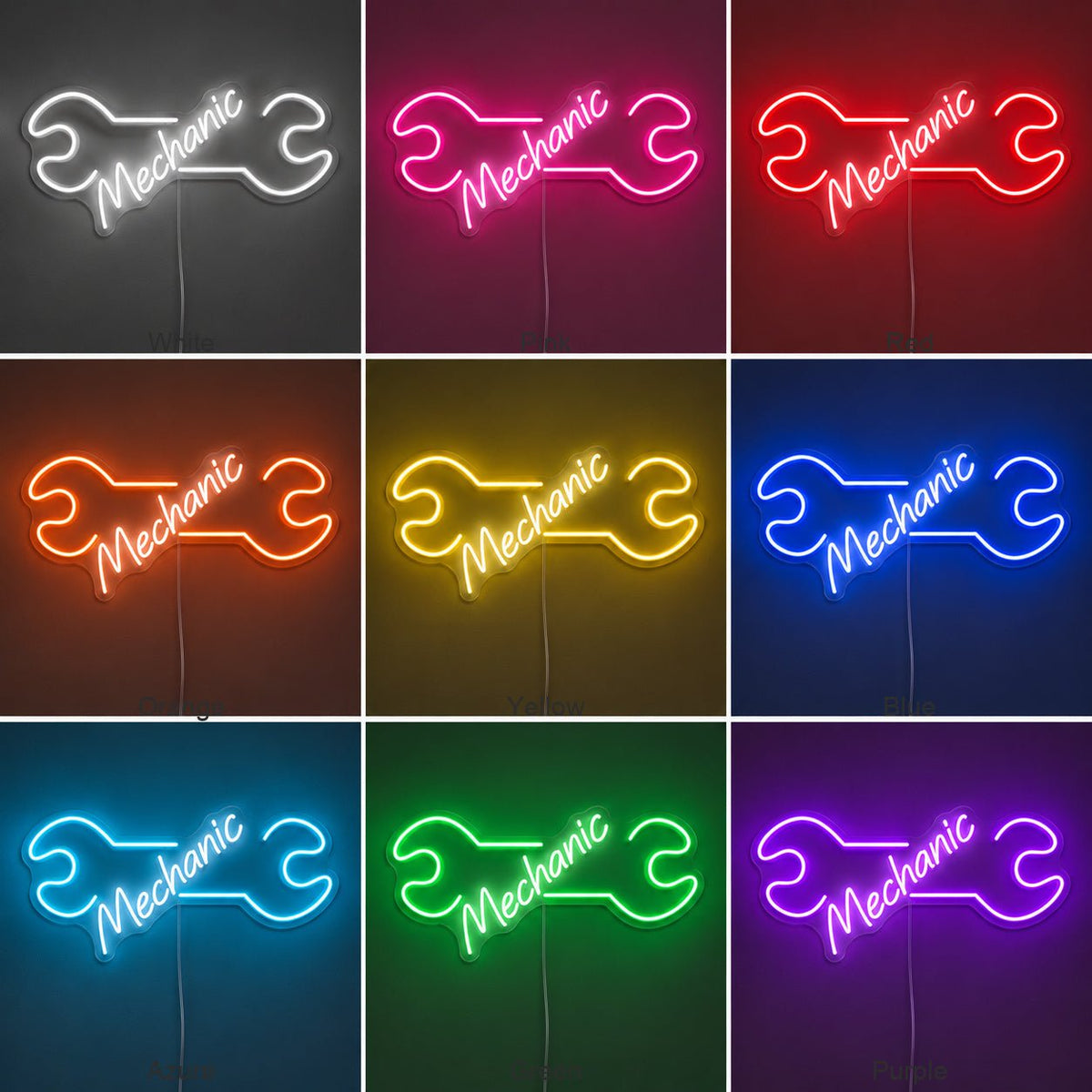 Mechanic Wrench LED Neon Sign - Shineneon