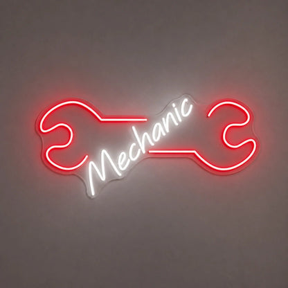 Mechanic Wrench Vintage LED Neon Sign - Shineneon