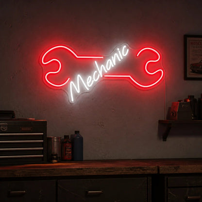 Mechanic Wrench Vintage LED Neon Sign - Shineneon