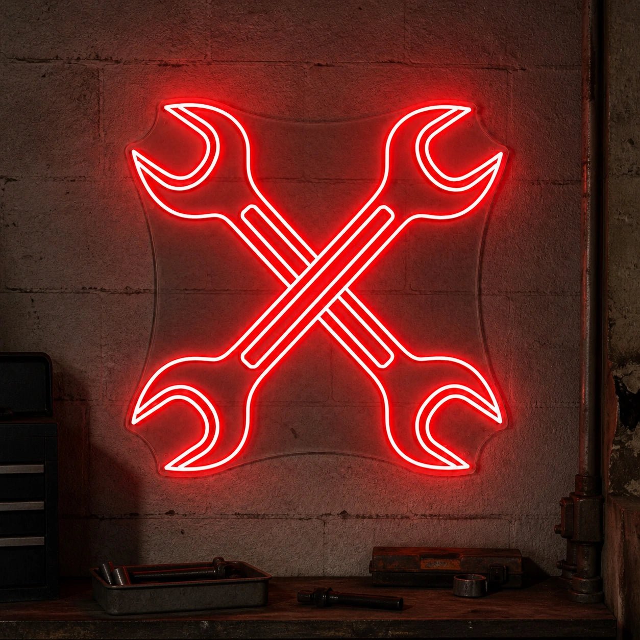 Mechanic Wrenches Vintage LED Neon Sign - Shineneon