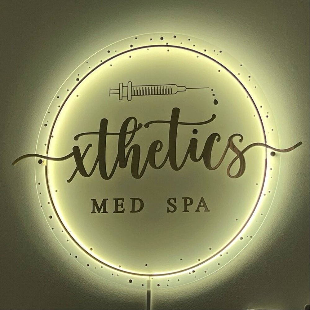Med Spa Studio Acrylic Business Logo Sign - Shineneon