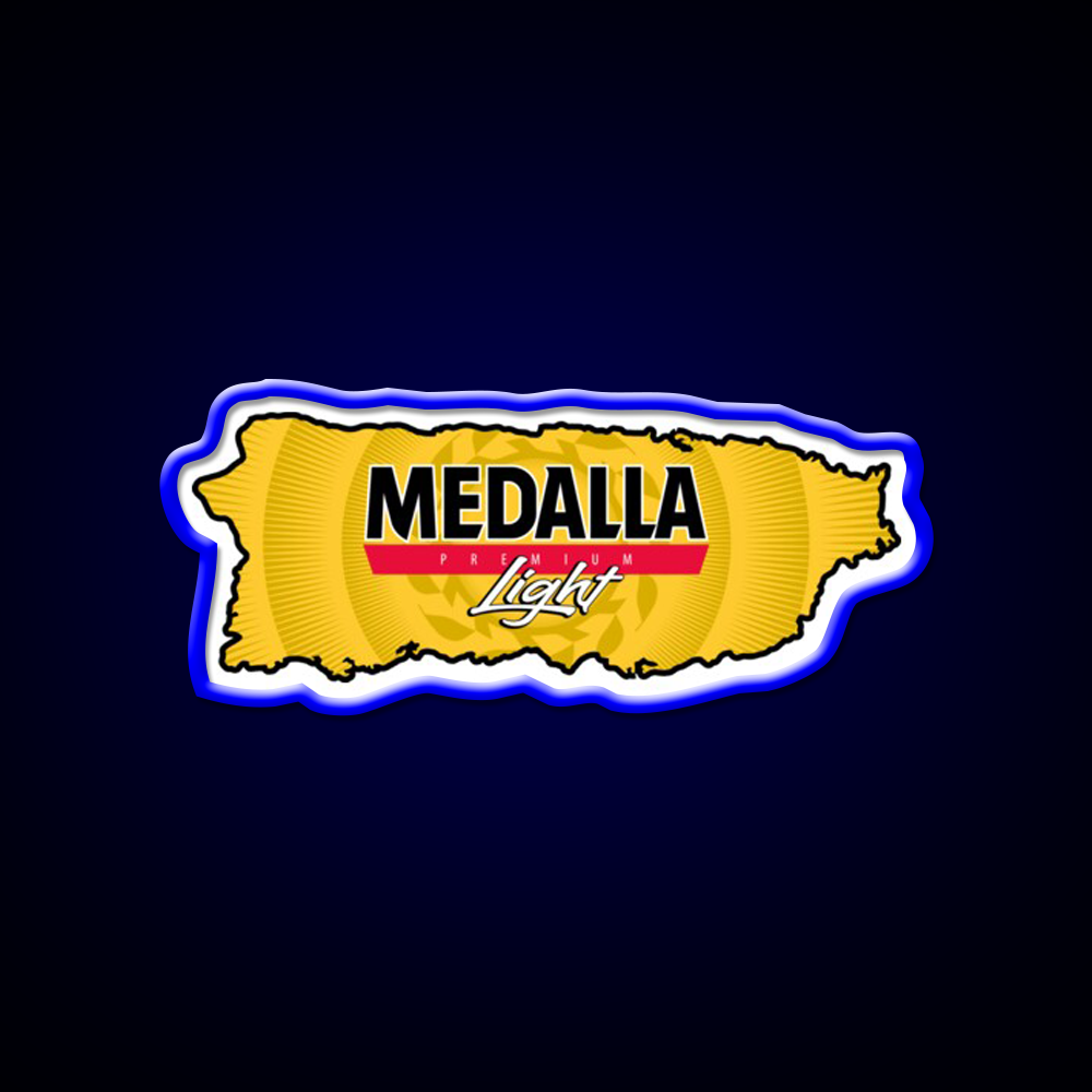 Medalla Light Puerto Rico Beer Bar Decor Led Neon Sign Rgb Color