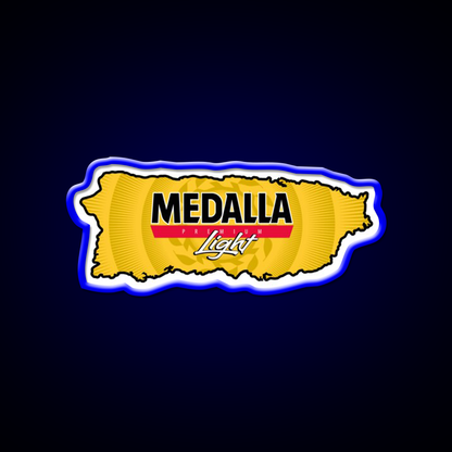 Medalla Light Puerto Rico Beer Bar Decor Led Neon Sign Rgb Color