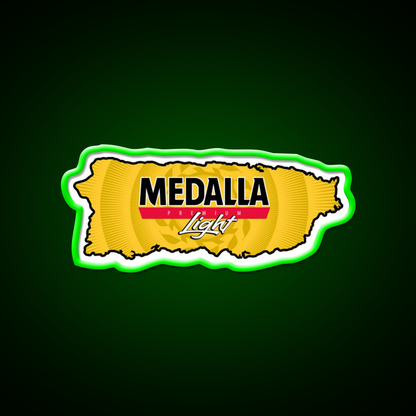 Medalla Light Puerto Rico Beer Bar Decor Led Neon Sign Rgb Color
