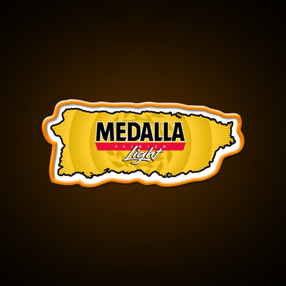 Medalla Light Puerto Rico Beer Bar Decor Led Neon Sign Rgb Color