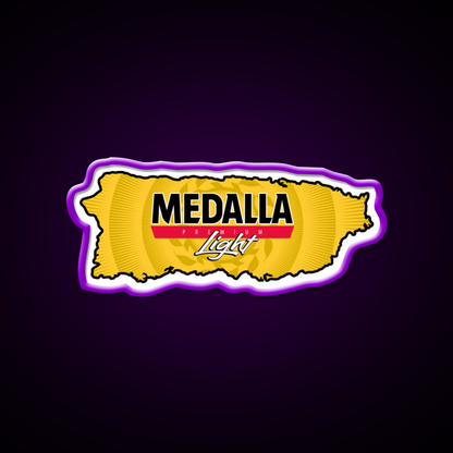 Medalla Light Puerto Rico Beer Bar Decor Led Neon Sign Rgb Color